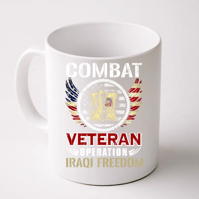 Combat Veteran Iraqi Freedom American Military Gift Front & Back Coffee Mug