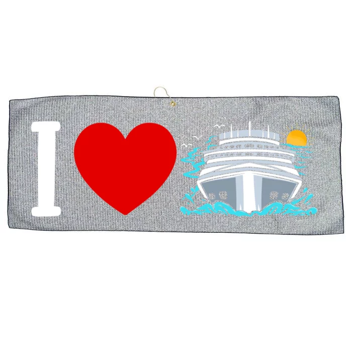 Cruising Vacation I Love Cruise Funny Gift Large Microfiber Waffle Golf Towel