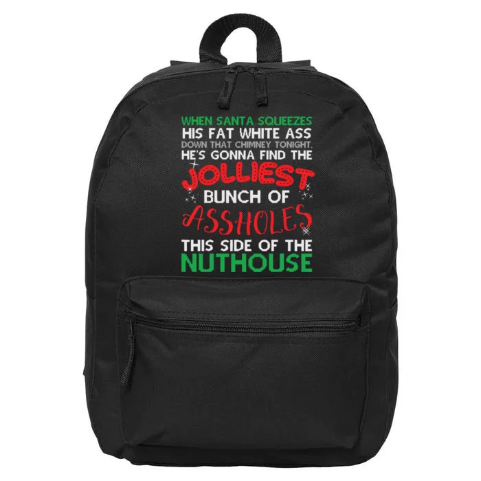 Christmas Vacation Jolliest Bunch Ugly Christmas Xmas Gifts 16 in Basic Backpack