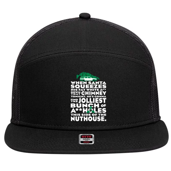 Christmas Vacation Jolliest Bunch 7 Panel Mesh Trucker Snapback Hat