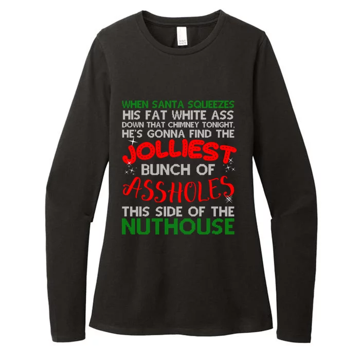 Christmas Vacation Jolliest Bunch Ugly Christmas Xmas Gift Womens CVC Long Sleeve Shirt