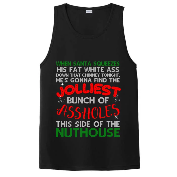 Christmas Vacation Jolliest Bunch Ugly Christmas Xmas Gift Performance Tank