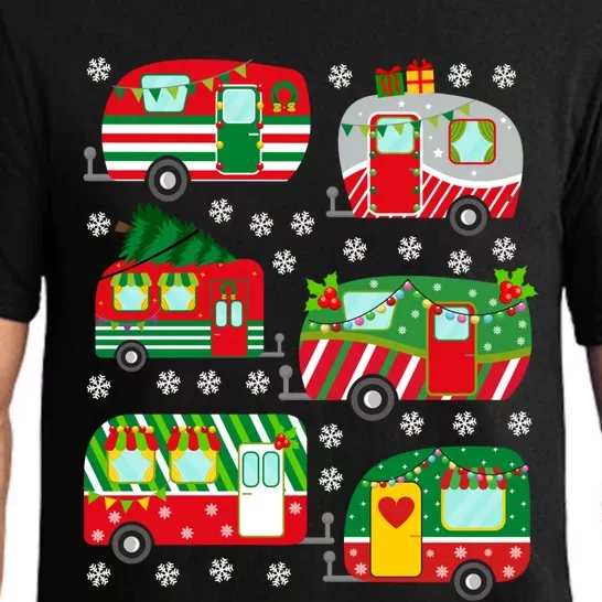 Christmas Van Life Snowflakes Camper Van Xmas Gift Pajama Set