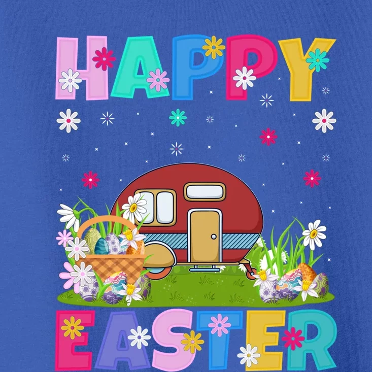 Camper Van Lover Happy Easter Funny Camper Van Easter Sunday Gift Toddler T-Shirt