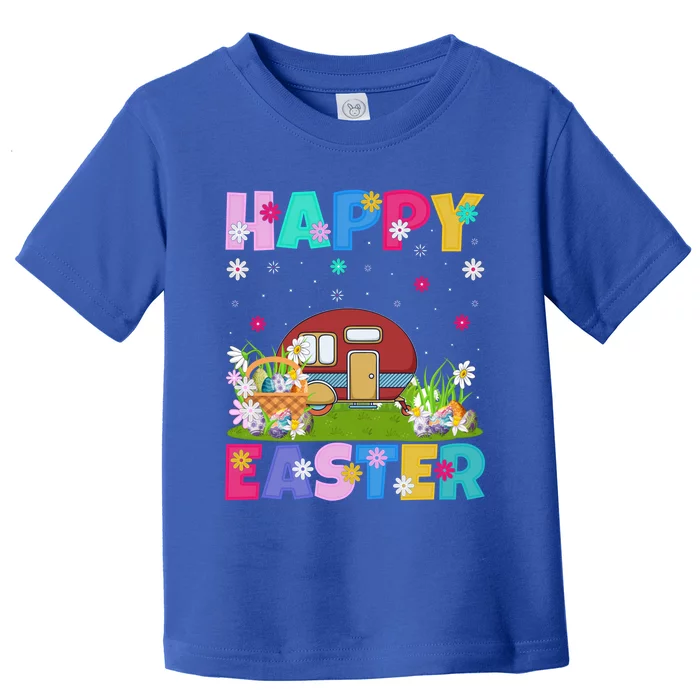 Camper Van Lover Happy Easter Funny Camper Van Easter Sunday Gift Toddler T-Shirt