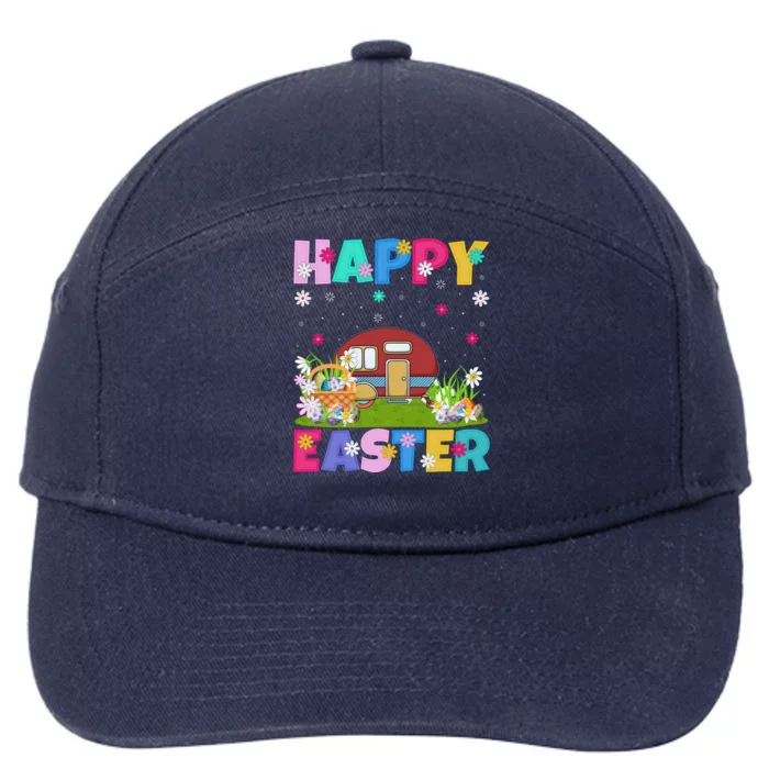 Camper Van Lover Happy Easter Funny Camper Van Easter Sunday Gift 7-Panel Snapback Hat