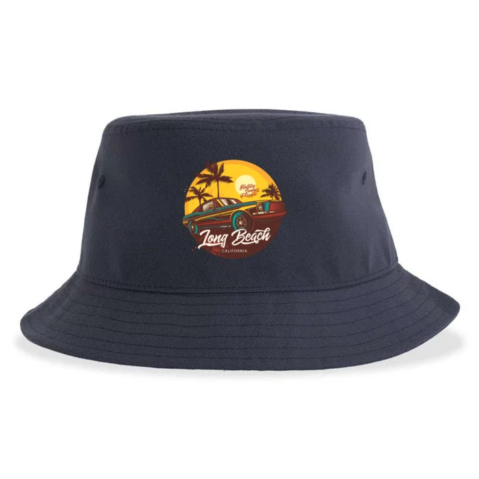 California Vibe Long Beach California Sustainable Bucket Hat