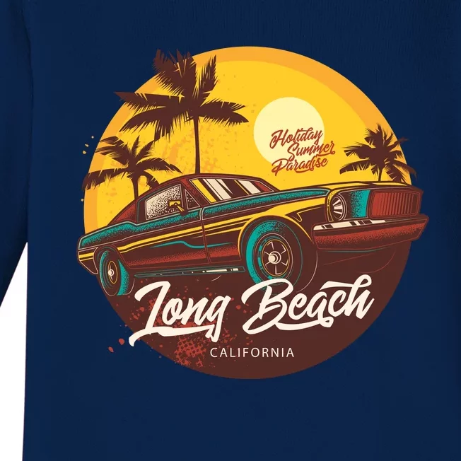 California Vibe Long Beach California Baby Long Sleeve Bodysuit