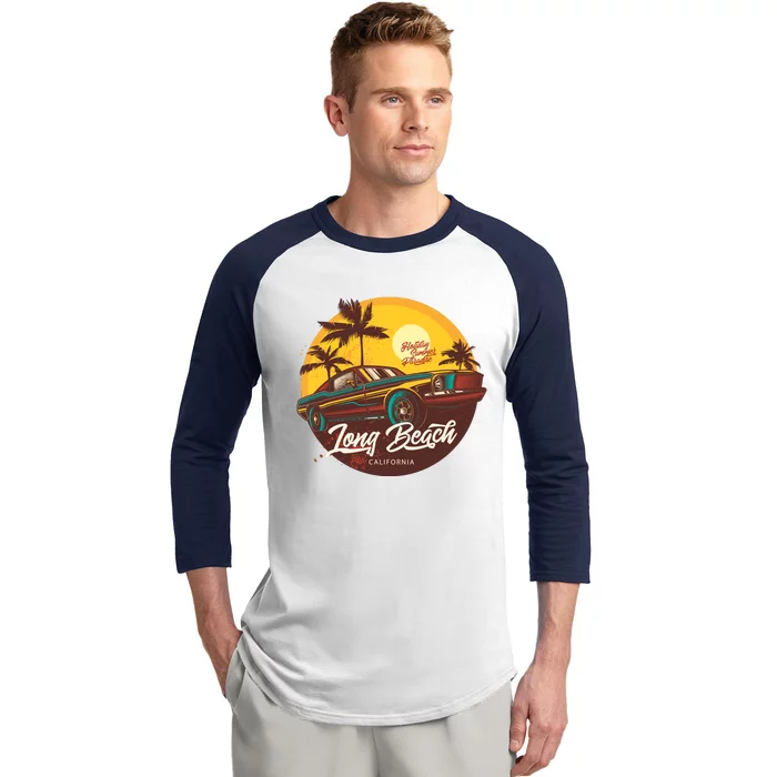 California Vibe Long Beach California Baseball Sleeve Shirt