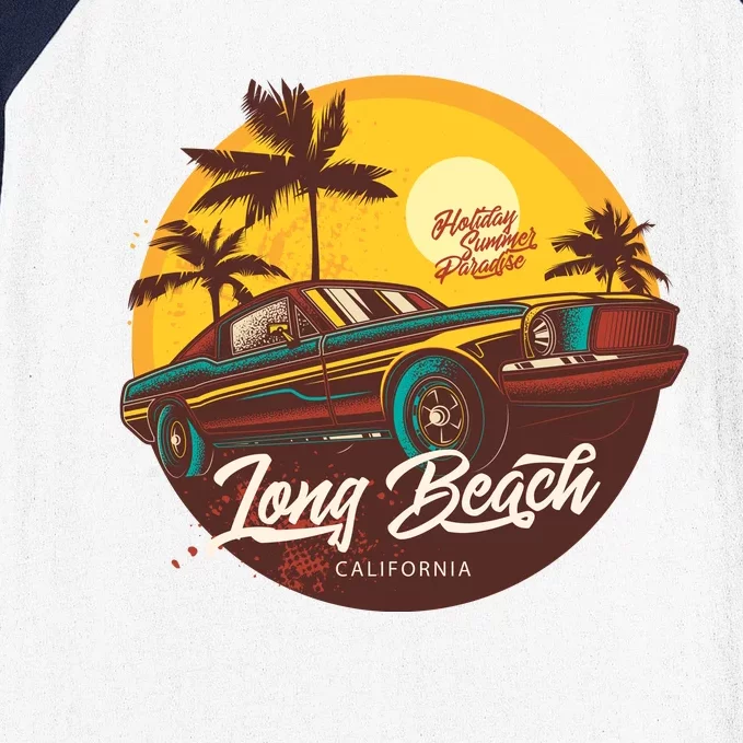 California Vibe Long Beach California Baseball Sleeve Shirt