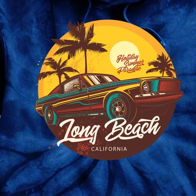 California Vibe Long Beach California Tie Dye Hoodie