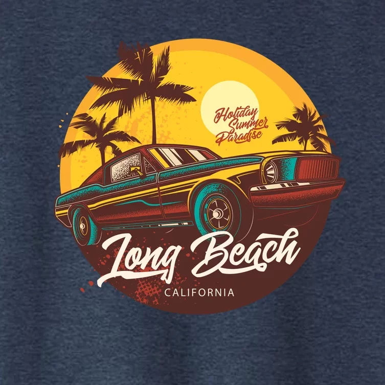 California Vibe Long Beach California Women's Crop Top Tee