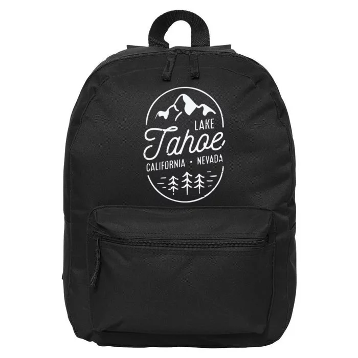 Cool Vintage Lake Tahoe California Nevada Souvenir 16 in Basic Backpack