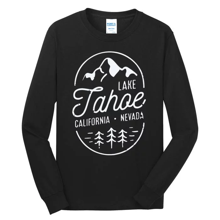 Cool Vintage Lake Tahoe California Nevada Souvenir Tall Long Sleeve T-Shirt