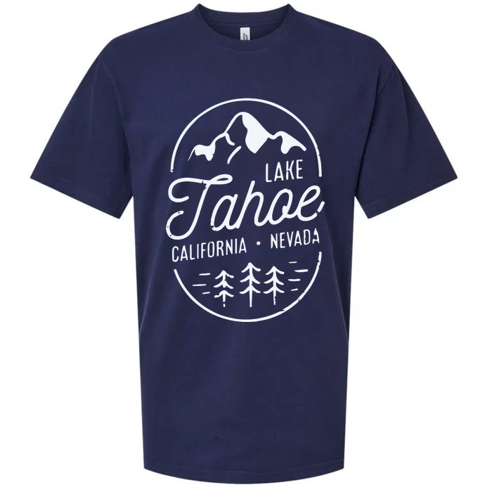 Cool Vintage Lake Tahoe California Nevada Souvenir Sueded Cloud Jersey T-Shirt