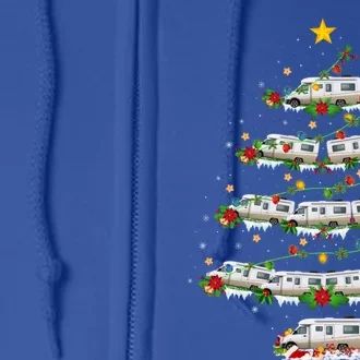 Camper Van Lover Matching Santa Camper Van Christmas Tree Gift Full Zip Hoodie