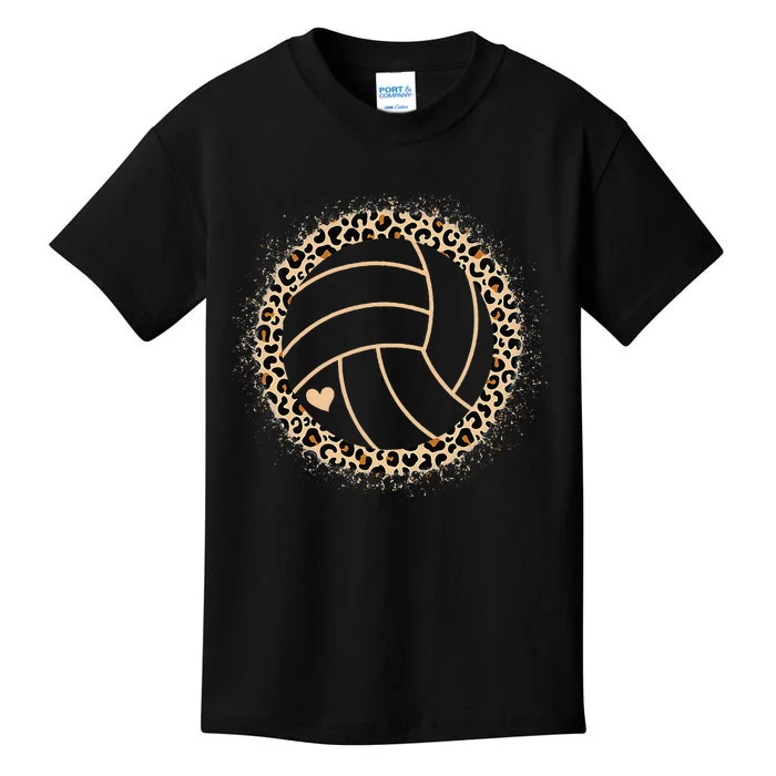 Cute Volleyball Leopard   Volleyball Lover Kids T-Shirt