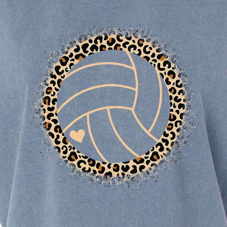 Cute Volleyball Leopard   Volleyball Lover Garment-Dyed Women's Muscle Tee