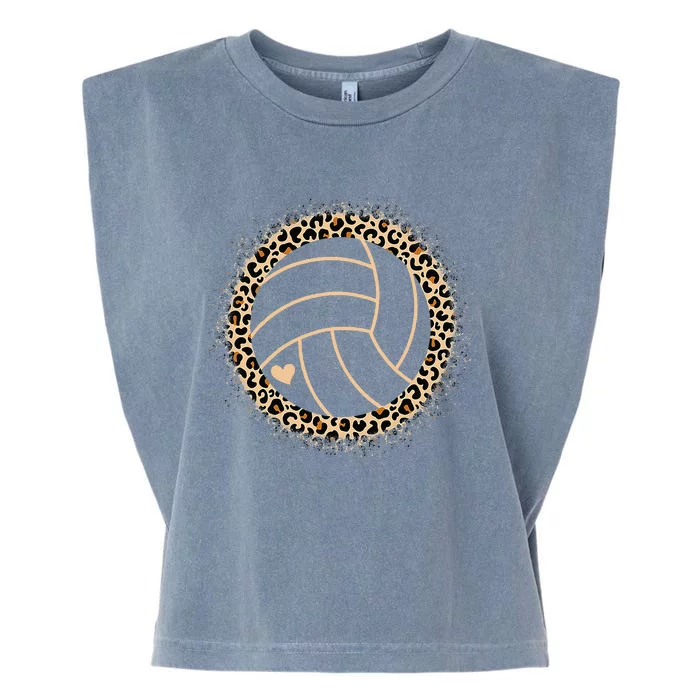 Cute Volleyball Leopard   Volleyball Lover Garment-Dyed Women's Muscle Tee