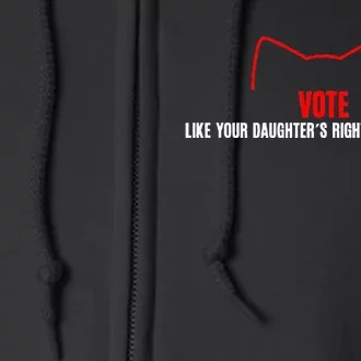 Cats Vote Like Your DaughterS Rights Depend On It Cat Lover Full Zip Hoodie