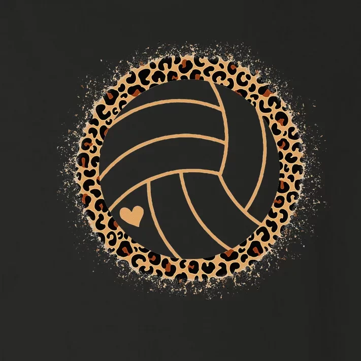 Cute Volleyball Leopard Print Volleyball Lover Toddler Long Sleeve Shirt