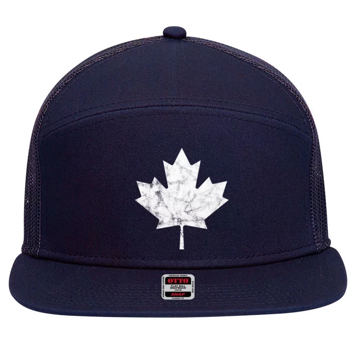 Canada Vintage Leaf 7 Panel Mesh Trucker Snapback Hat