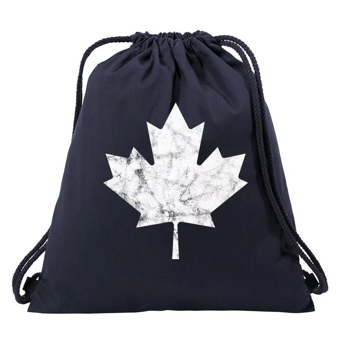 Canada Vintage Leaf Drawstring Bag