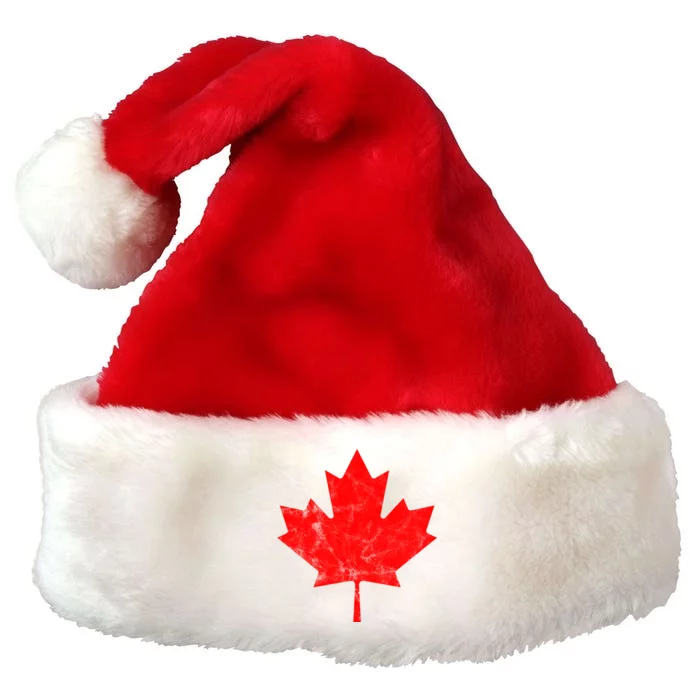 Canada Vintage Leaf Premium Christmas Santa Hat