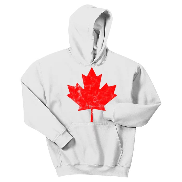 Canada Vintage Leaf Kids Hoodie