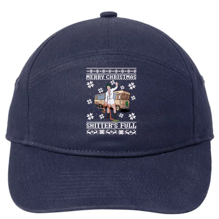 Christmas Vacation Merry Christmas Shitters Full Christmas Ugly 7-Panel Snapback Hat