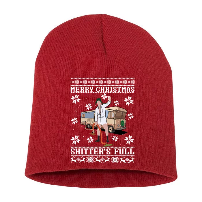 Christmas Vacation Merry Christmas Shitters Full Christmas Ugly Short Acrylic Beanie