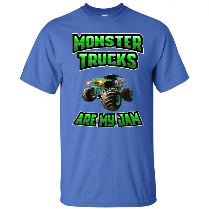 Cool Vintage Monster Truck Are My Jam Retro Sunset Cute Gift Tall T-Shirt