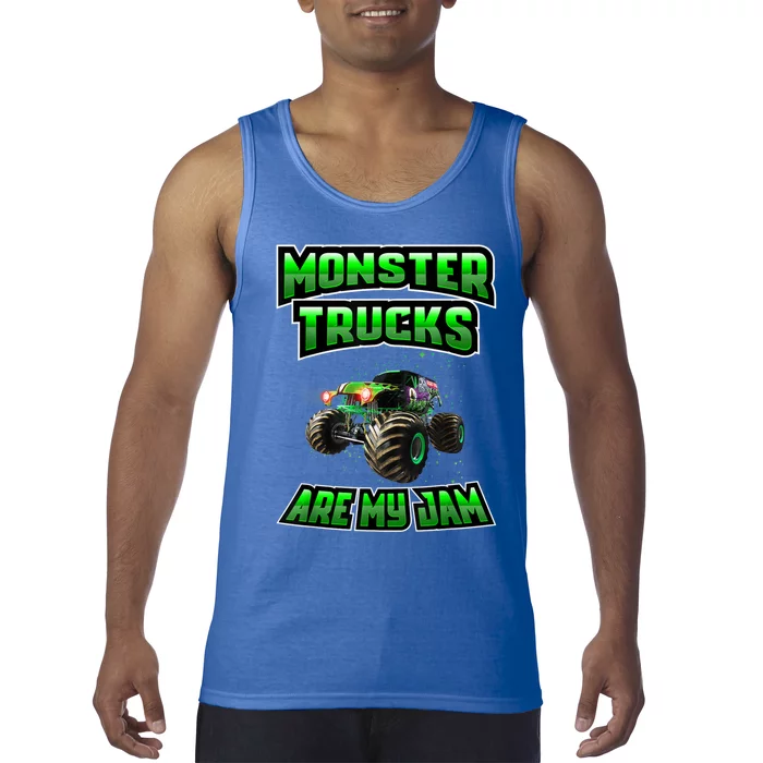 Cool Vintage Monster Truck Are My Jam Retro Sunset Cute Gift Tank Top