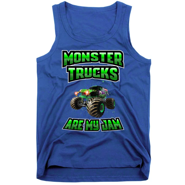 Cool Vintage Monster Truck Are My Jam Retro Sunset Cute Gift Tank Top