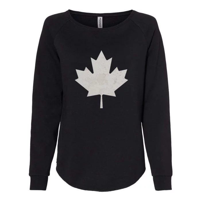 Canadian Vintage Maple Leaf Canada National Pride Flag Symbol Womens California Wash Sweatshirt