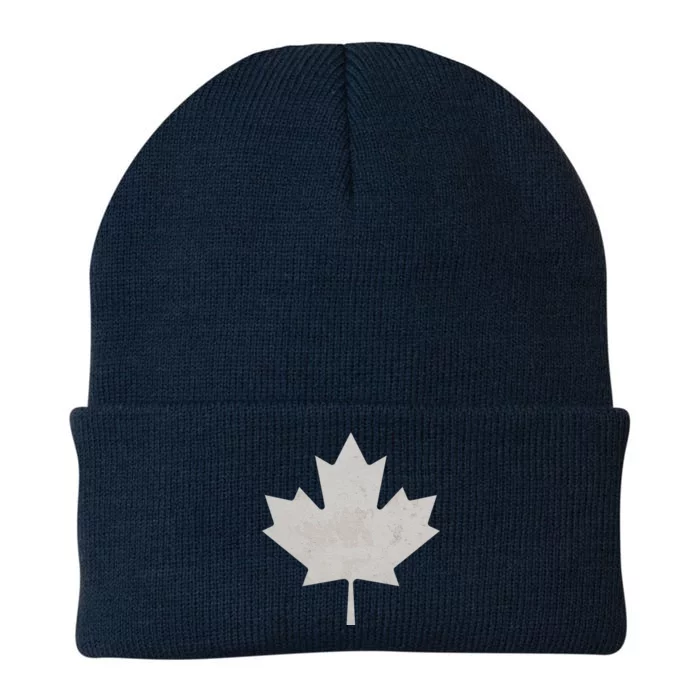 Canadian Vintage Maple Leaf Canada National Pride Flag Symbol Knit Cap Winter Beanie