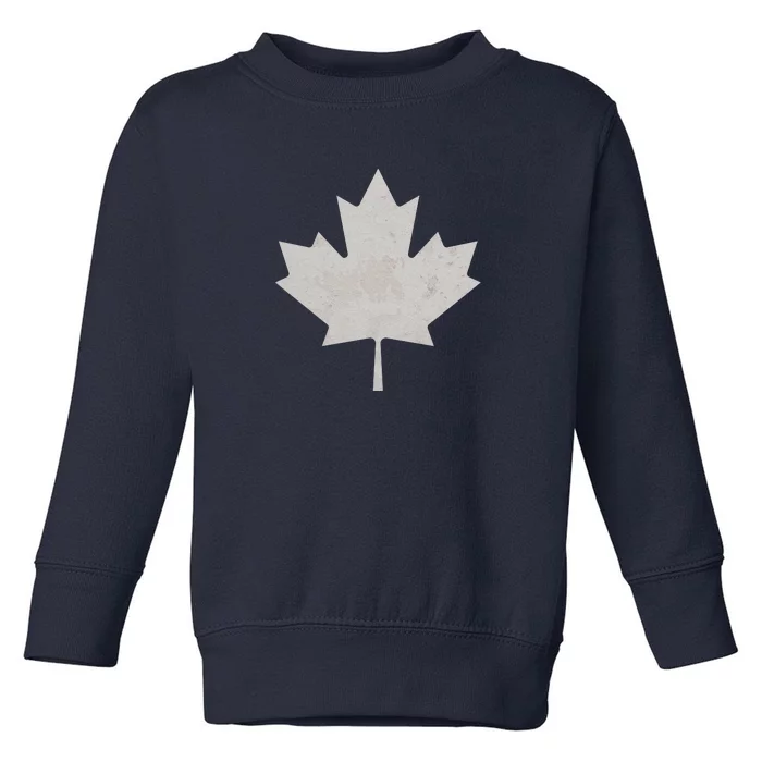 Canadian Vintage Maple Leaf Canada National Pride Flag Symbol Toddler Sweatshirt