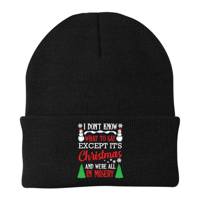 Christmas Vacation Misery Funny Xmas Santa Family Quotes Knit Cap Winter Beanie