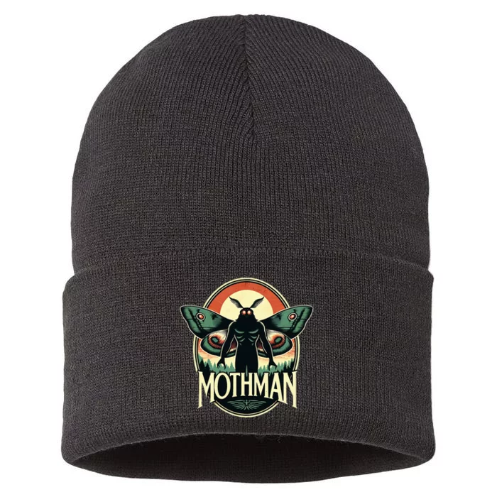 Cryptid Vintage Mothman Folklore Sustainable Knit Beanie