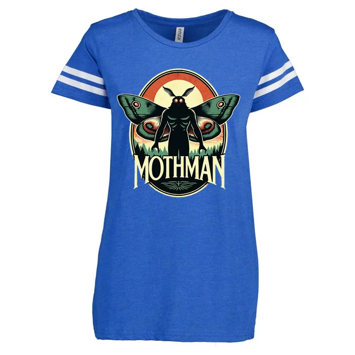 Cryptid Vintage Mothman Folklore Enza Ladies Jersey Football T-Shirt