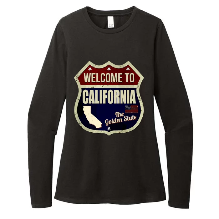 California Vintage Metal Road Sign Logo Womens CVC Long Sleeve Shirt