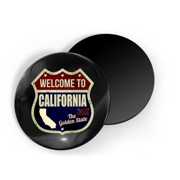 California Vintage Metal Road Sign Logo Magnet