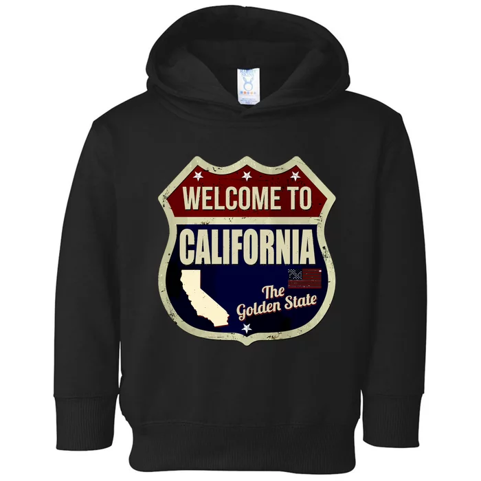 California Vintage Metal Road Sign Logo Toddler Hoodie