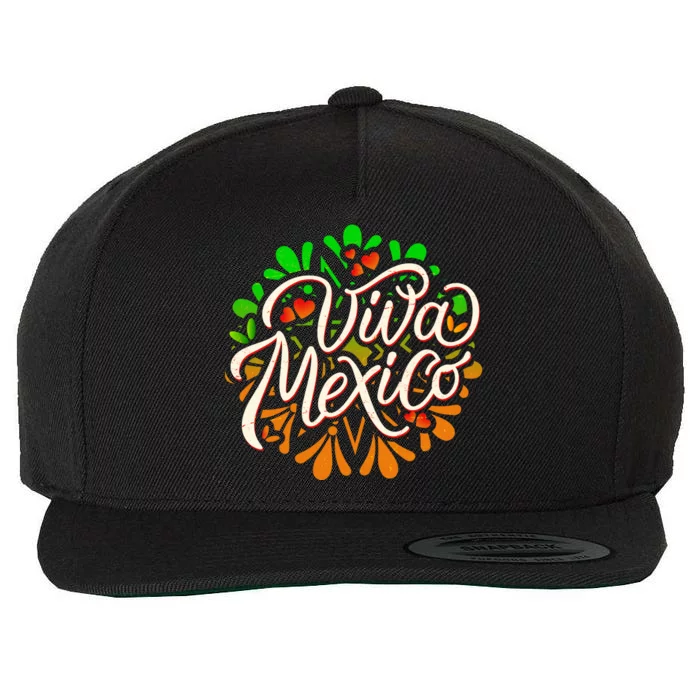 Cute Viva Mexico Wool Snapback Cap