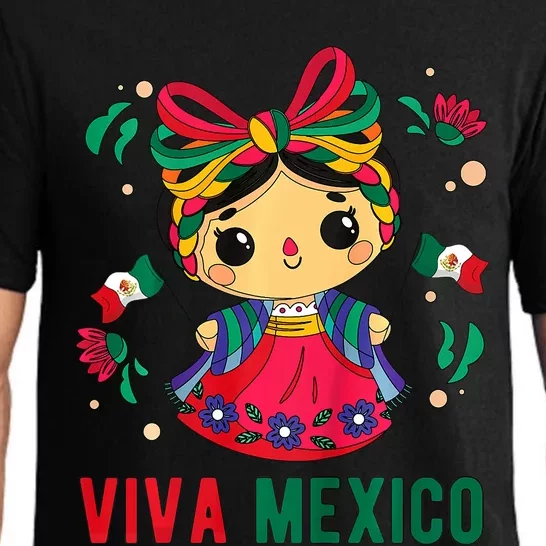 Cute Viva Mexico Girl Mexican Independence Day Pajama Set