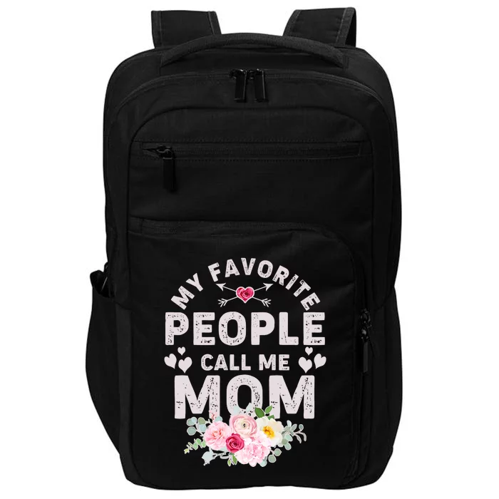 Cute Vintage My Favorite People Call Me Mom Impact Tech Backpack