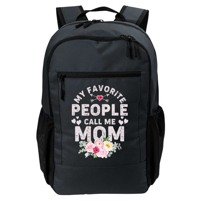 Cute Vintage My Favorite People Call Me Mom Daily Commute Backpack