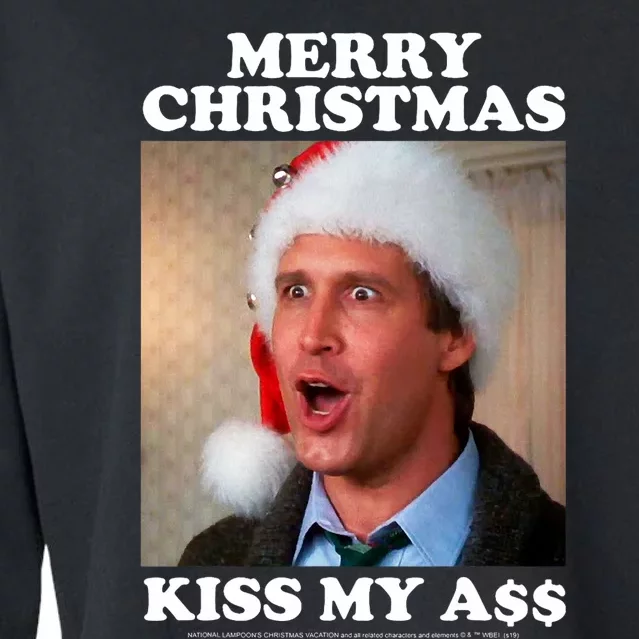 Christmas Vacation Merry Christmas Kiss My A$$ Cropped Pullover Crew