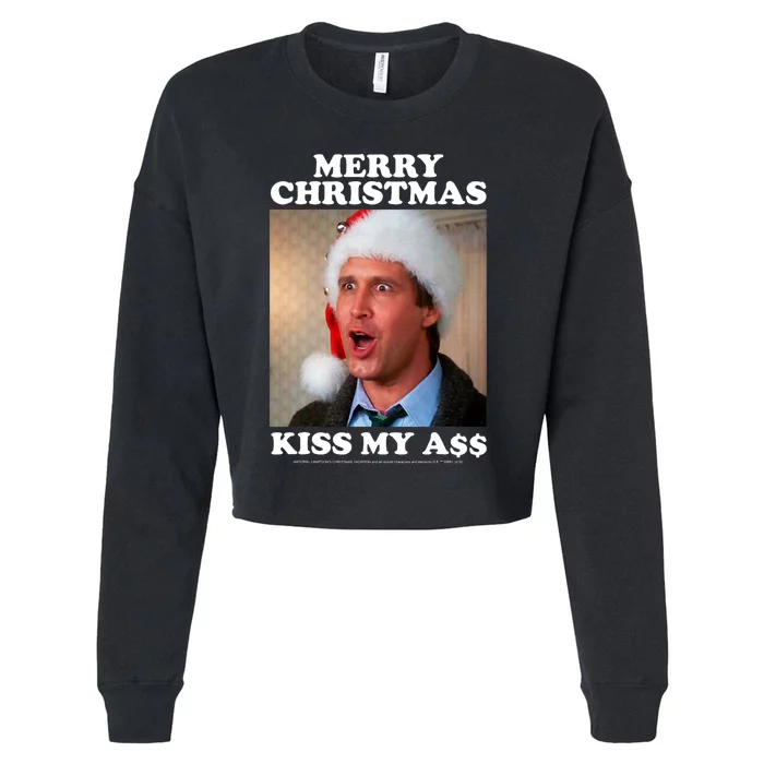 Christmas Vacation Merry Christmas Kiss My A$$ Cropped Pullover Crew