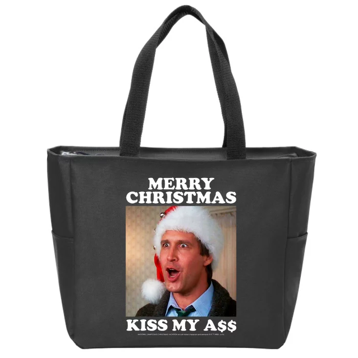 Christmas Vacation Merry Christmas Kiss My A$$ Zip Tote Bag